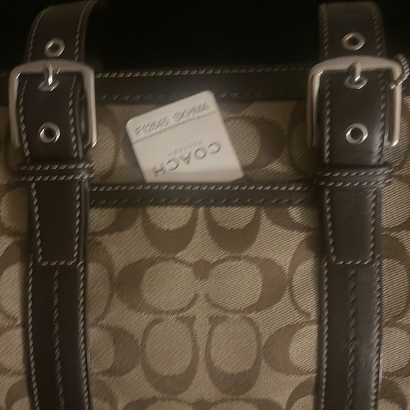 GENUINE COACH F12645 JAQUARD HAMPTON SHOULDER BAG Approx 10.5 inches tall - Picture 15 of 17